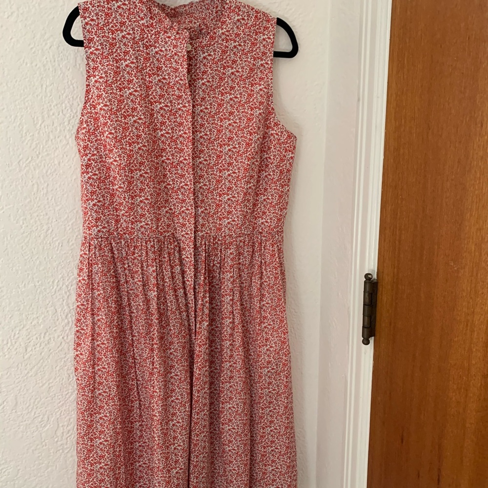 J. Crew Liberty of London Red Print Dress 14